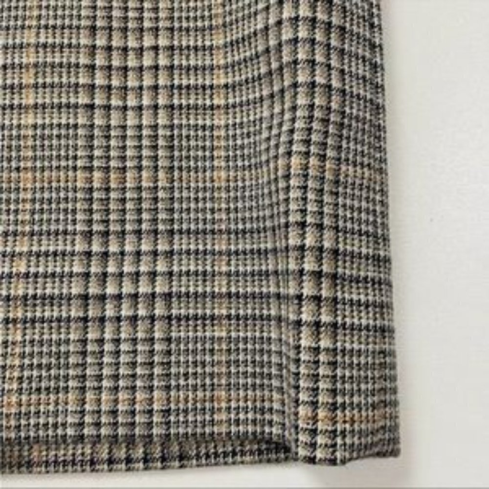 Chico's Trouser Pant So Slimming Plaid Houndstooth Neutral Metallic Bootcut Smal - Picture 7 of 15